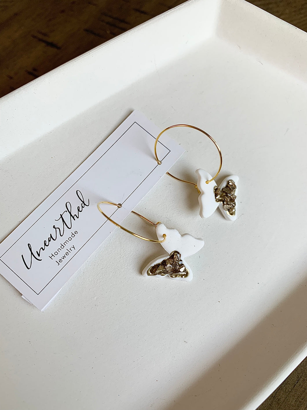 Gold Glass Butterflies