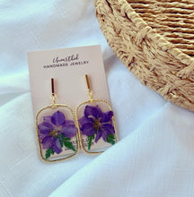 Load image into Gallery viewer, Glassed Floral • Purple Larkspur
